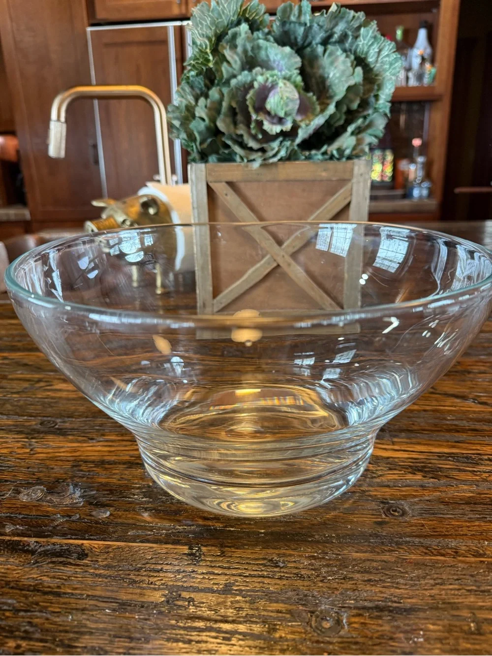 Williams Sonoma Clear Glass Serving Bowl